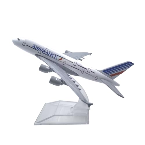 SUNSK Flugzeug Modell Legierung Airbus A380 Air France Flugzeug Metallmodell 1/400 Skala Diecast Flugzeugmodell mit Ständer Miniaturmodelle Sammlung Geschenk von SUNSK