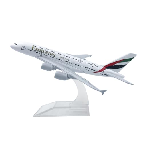 SUNSK Flugzeug Modell Legierung Airplane A380 Emirates Flugzeug Metallmodell 1/400 Skala Diecast Flugzeugmodell mit Ständer Miniaturmodelle Sammlung Geschenk von SUNSK