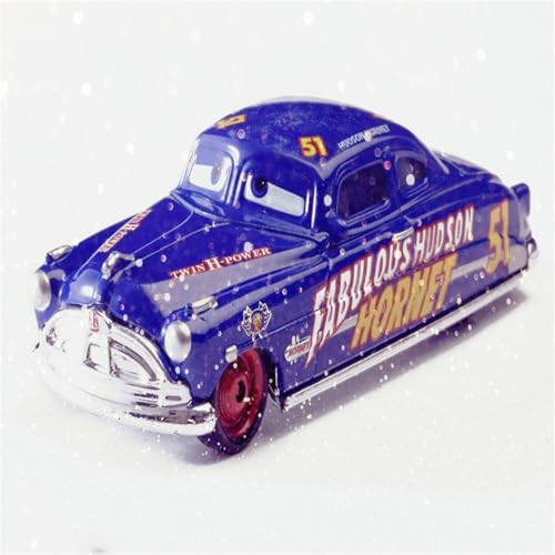 SUOSUO LZWJD Pixar Autos 3 Küken Hicks Polizei McQueen Mater Fabelhaft Hudson 1: 55 Diecast Metalllegierung Modell Auto Spielzeug für Jungen (Farbe : Fabulous Hudson) von SUOSUO