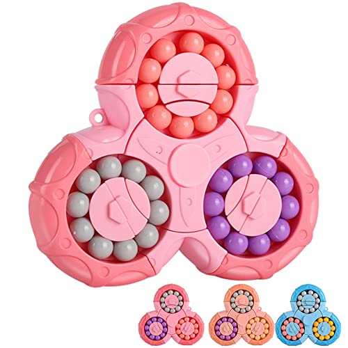 Magic Bean Rotierender Zauberwürfel Spielzeug Finger Cube Puzzle,Jungen Mädchen Lernspielzeug Dekompressions Spielzeug,Rätseln Ball IQ Game Fidget Toys,Weihnachten Geschenk für Kinder ab 3 Jahren von SUOXU