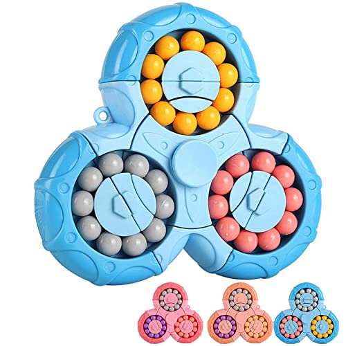 Magic Bean Rotierender Zauberwürfel Spielzeug Finger Cube Puzzle,Jungen Mädchen Lernspielzeug Dekompressions Spielzeug,Rätseln Ball IQ Game Fidget Toys,Weihnachten Geschenk für Kinder ab 3 Jahren von SUOXU