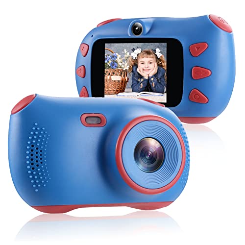 SUPBRO Kinderkamera Fotoapparat Kinder Digitalkamera Mit 2" IPS-Bildschirm 1080P HD 32G TF Karte Geschenke Spielzeug für 3-12 Jahre Kinder (Blau) von SUPBRO