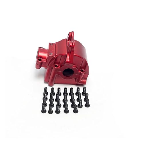 SUPENG Upgrade Teile Wltoys 124019 124018 124016 124017 144001 1/12 1/14 RC Auto Metall Haupt Zentralachse Antriebswelle Differential Getriebe (Color : Gear Box Red) von SUPENG