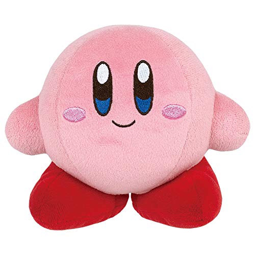 Super Mario KP01UK Kirby Mario Sanei Offiziell lizenzierter Plüsch, Mehrfarbig, 15 cm von Super Mario