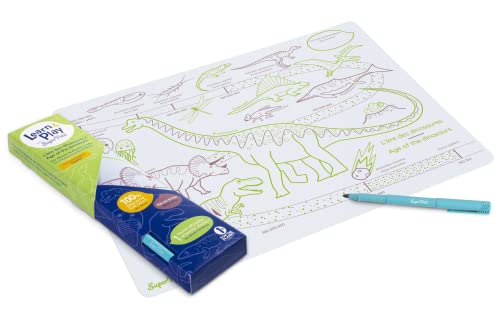 SUPER PETIT - Pädagogisches Spiel – Fries und Ausmalen Dinosaurier – T rex – wendbar – Lieferung mit 1 Filzstift – leicht zu reinigen – wiederverwendbar – ab 3 Jahren SUPER PETIT - Pädagogisches Spiel – Fries und Ausmalen Dinosaurier – T rex – wendbar – Lieferung mit 1 Filzstift – leicht zu reinigen – wiederverwendbar – ab 3 Jahren von SUPER PETIT
