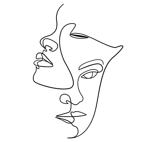 SUPERDANT Wandtattoo Paar Thema Wandsticker Strichfigur Muster DIY Wandkunst Wandaufkleber Vinyl Wandsticker Für Wohnzimmer Schlafzimmer Badezimmer Dekoration Schwarz 53x36cm SUPERDANT Wandtattoo Paar Thema Wandsticker Strichfigur Muster DIY Wandkunst Wandaufkleber Vinyl Wandsticker Für Wohnzimmer Schlafzimmer Badezimmer Dekoration Schwarz 53x36cm von SUPERDANT