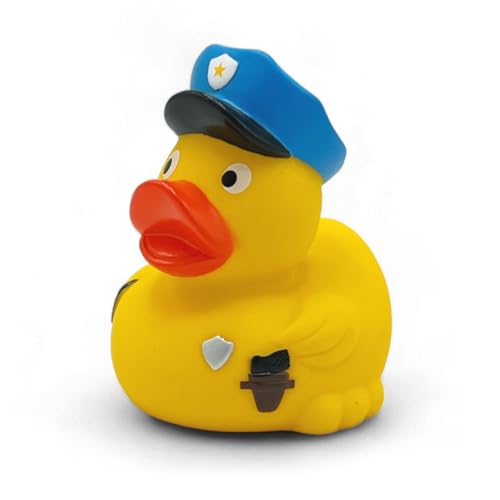 Quietscheente Paul Polizist, eine original Badeente von SUPERLOTTI®, der Qualitätsmarke für Kinder! Nur echt in der Apfelbox! von SUPERLOTTI