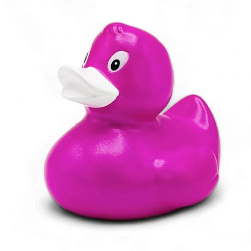 Quietscheente Renate Pink Metallic, eine original Badeente von SUPERLOTTI®, der Qualitätsmarke für Kinder! Nur echt in der Apfelbox! von SUPERLOTTI