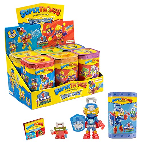 SUPERTHINGS Serie Rescue Force - Komplette Kollektion der 6 Kazoom Kids aus der neuen Serie. Jedes , kommt mit 1 SuperThing und 1 Kampfzubehör von SUPERTHINGS RIVALS OF KABOOM