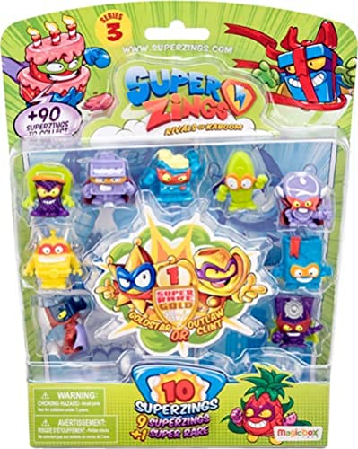 SUPERZINGS III - 10er-Pack mit 9 SuperZings und 1 superseltenen Gold-SuperZing von SUPERTHINGS RIVALS OF KABOOM