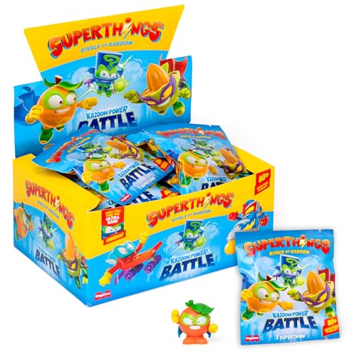 Superthings KAZOOM Power Battle – One Pack – Box mit 25 Umschlägen mit Sammelfiguren Jeder Beutel enthält 1 SuperThing Überraschung und 1 Checklist von SUPERTHINGS RIVALS OF KABOOM