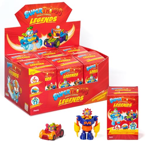 Superthings Legends Supermachines Combat Box mit 6 verschiedenen SuperThings-Charakteren, Jede Packung enthält 2 SuperThings, 1 Fahrzeug und 1 Superbot, Produkte der Serie 1-9 von SUPERTHINGS RIVALS OF KABOOM