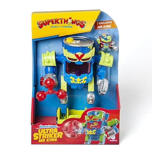 Superthings - Ultra Striker Mr. King Ultra Striker Roboter von Mr. King aus der TV-Serie "SuperThings Kazoom Power" enthält 1 Ultra Striker Roboter, 1 Mr. King Exclusive von SUPERTHINGS RIVALS OF KABOOM