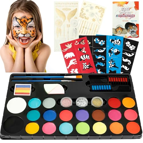 Gesichtsfarbe Kinderschminke Set Kinder Gesichtsmalerei Kit Sicher 20 Farben Gesicht Körpermalerei Kit Face Paint Hohe Farbwiedergabe für Halloween Weihnachten Ostern Karneval Themenpartys Gesichtsfarbe Kinderschminke Set Kinder Gesichtsmalerei Kit Sicher 20 Farben Gesicht Körpermalerei Kit Face Paint Hohe Farbwiedergabe für Halloween Weihnachten Ostern Karneval Themenpartys von SUPPUIMNT
