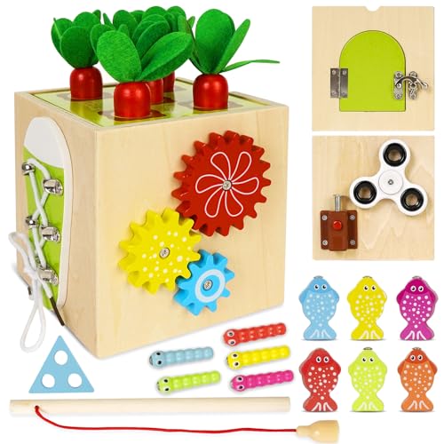 SUPRBIRD Montessori Spielzeug Baby, Motorikwürfel 9 in 1 Aktivitätswürfel Spielzeug ab 1 2 3 4 Jahr, Motorikspielzeug für Kinder, Montessori Holzspielzeug Lernspielzeug für Kleinkinder Mädchen Jungen SUPRBIRD Montessori Spielzeug Baby, Motorikwürfel 9 in 1 Aktivitätswürfel Spielzeug ab 1 2 3 4 Jahr, Motorikspielzeug für Kinder, Montessori Holzspielzeug Lernspielzeug für Kleinkinder Mädchen Jungen von SUPRBIRD