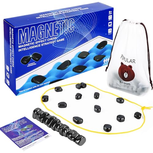 Magnetisches Schachspiel, Magnetisches Tischspiel, Magnetisches Schachbrett, Tragbares Schachbret, Tisch-Magnetspiel Schach-Brettspiel Magnet Spiel Tragbares Schachbrett für Kinder Erwachsene von SUPRROW