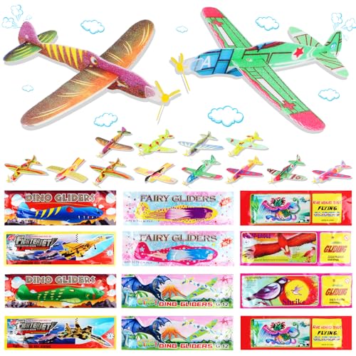 SUPRROW 12x Styroporflieger,Styroporflieger Styropor, Gleiter Flieger,Styropor-Flieger,ideal als Mitgebse,Gleitflugzeuge für Kinder für Mitgebsel Überraschung von SUPRROW