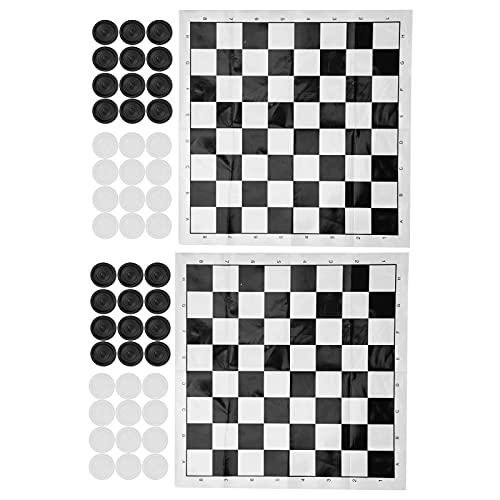 2Set International Checkers Set mit Schachbrett-Reisebrettspielset aus Kunststofffolie von SUPYINI