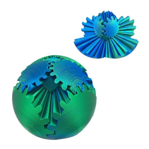 Gear Ball, 3D-Gedruckter Gear Ball, Reguliert die Spannung, Tragbare Rotations-Gear-Kugel, Schreibtischspielzeug Stress, Angst, Entspannung Erwachsene und Kinder (B 2,8 von SUPYINI