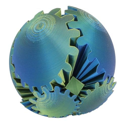 Gear Ball 3D Printed Gear Ball, Sanft Rotation Gear Sphere Schreibtischspielzeug Würfel Sensorisch Spielzeug für Erwachsene Kinder - Lindert Stress Angst Entspannung Reguliert Spannung von SUPYINI