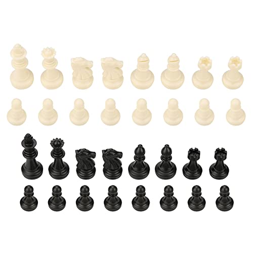 International 32 Standard Schachfiguren Ersatz Turnier Schachfiguren Schwarz Weiß von SUPYINI