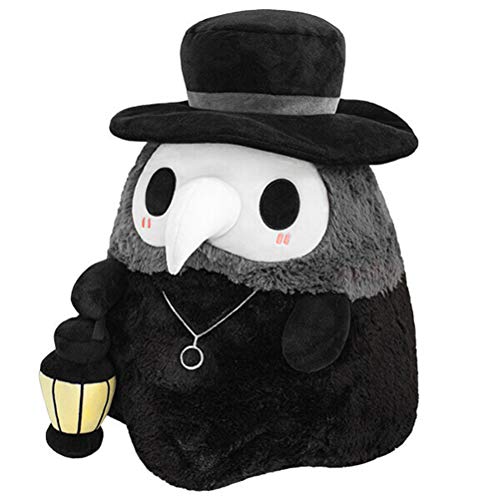 SUPYINI Plague Doctor Plüschtier, Plague Doctor Plush, Halloween Leuchtende Plüschpuppe, Gefüllte Plüschkissenpuppe, Halloween Requisiten Dekoration (Schwarz) von SUPYINI