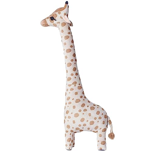 SUPYINI Plüsch Giraffe Puppe, Giraffen-Puppe, Superweiche PP-Füllung, Baumwolle, Standfest, Niedliche Giraffe, Schlafende Puppe, Tier-Stofftier (100cm) von SUPYINI