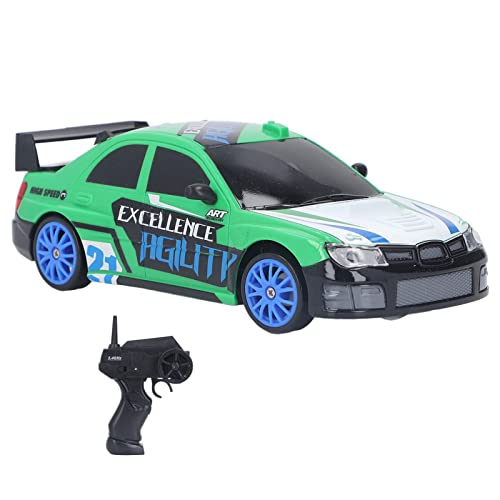 SUPYINI RC-Autos für Kinder, RC-Rennwagen 1/24, Grün, Sicher, Starkes ABS, Leistungsstarker Motor, 10 Meilen Pro Stunde, Einfaches Driften, RC-Driftauto mit Barrikade für Kinder und von SUPYINI