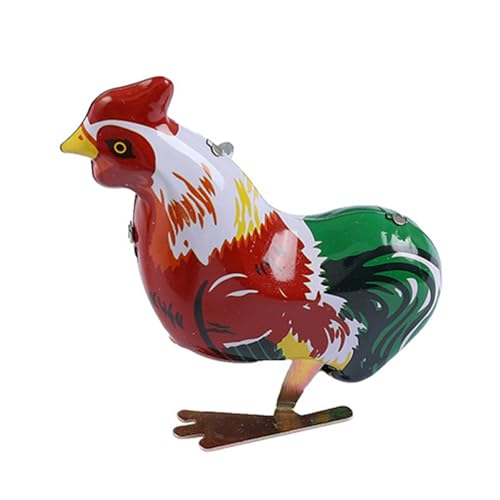 SUPYINI Retro Rooster Spielzeug, Süße Wind up Spielzeug, Uhrwerk Jumping Chicken Toy Hopping Rooster Toys Wartungen von SUPYINI