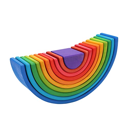 SUPYINI Stapelbare Holzbausteine, Halbkreisförmiges -Puzzlespielzeug für Kleinkinder und, Ideal für die Früherziehung von SUPYINI