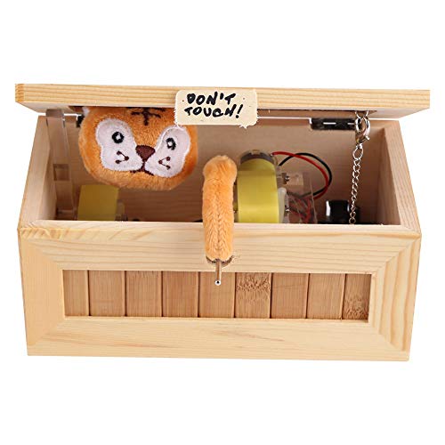 SUPYINI Tiger-Box-Spielzeug, Holz-USB-Elektronik-Box, Niedlicher Tiger, Lustig, Interaktives Stressabbau-Spielzeug, Schreibtisch-Dekoration von SUPYINI