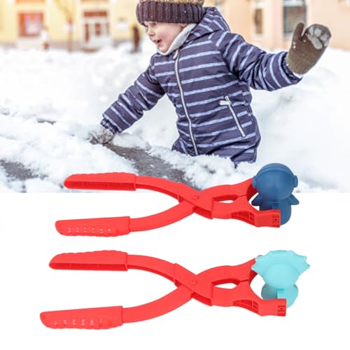 Schneeball Maker Clips, 2 Stück Pinguin Dinosaurier förmiges Schneeballspielzeug mit Griff, Outdoor Spiel Schneespielzeug für Kinder, Winter-Schneeballschlacht von SUPYINI