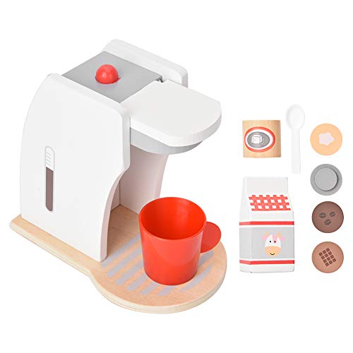 SpielzeugcofKinderspielhaus Spielzeug Holzsimulation Kitchfee Maschine Spielzeug Kaffeemaschine 17×17×11 Kinderspielhaus Spielzeug Holzsimulation Küche Kochen Kaffeemaschine von SUPYINI