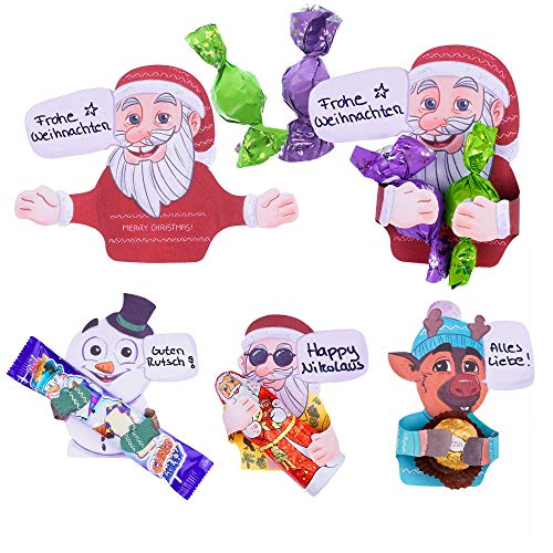 SURPRISA Sweet Hugs Set 'Weihnachten' für Schokolade, Dankeschön, individuelles kreatives Geschenk, Geburtstag, Frohe Weihnachten von SURPRISA