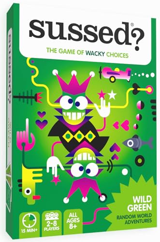 SUSSED The Wacky What Would I Do?' Kartenspiel - Reisespiele für Kinder & Erwachsene - Gesprächskarten für Camping & Roadtrips - Wild Green Deck von SUSSED