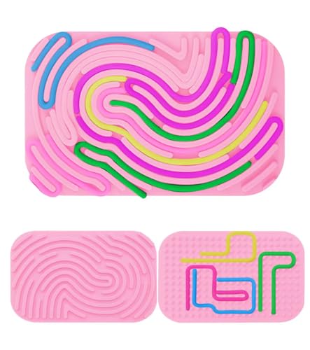 Sensorik Spielzeug Activity Board, Sensory Fidget Toys, Silikon Sensorisches Stress Aktivitätsbrett zur Autismus, ADHD, Beruhigung, Anxiety Toy für Kinder ab 3 Jahr Erwachsene, mit 11 Zubehör Schnüren Sensorik Spielzeug Activity Board, Sensory Fidget Toys, Silikon Sensorisches Stress Aktivitätsbrett zur Autismus, ADHD, Beruhigung, Anxiety Toy für Kinder ab 3 Jahr Erwachsene, mit 11 Zubehör Schnüren von SUVEK