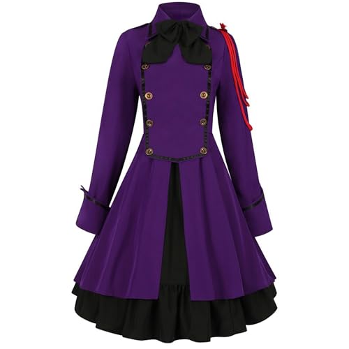 SUYGGCK Steampunk, viktorianisches Gothic-Kleid für Damen, Renaissance-Kostüm für Mittelalter, Vintage-Lolita-Partykleid, Halloween-Outfit von SUYGGCK