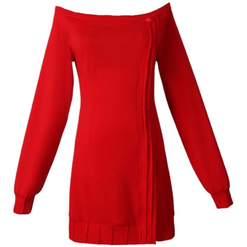 SUYGGCK Yor Forger Cosplay-Kostüm, rotes Kleid und Perücke, Halloween-Party-Outfit, Anime-Set, Karnevalsanzug für Damen von SUYGGCK