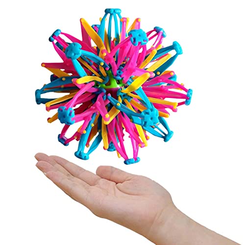 ABS Erweiterbarer Atemball | Glow In The Dark Expanding Ball Toy Sphere | Neuheit Magic Expandable Fidgets Balls | Expandable Ball - Hoberman Sphere Teleskopkugel,Blue Color von SVCEQZE