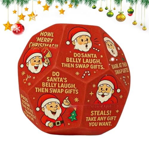 SVCEQZE Exchange Party Game Würfel, Weihnachts Strumpf Füller Geschenkidee Santa Würfel, Lustiges Partyspiel für Feiern Frauen Mädchen Erwachsene Familienabend Party SVCEQZE Exchange Party Game Würfel, Weihnachts Strumpf Füller Geschenkidee Santa Würfel, Lustiges Partyspiel für Feiern Frauen Mädchen Erwachsene Familienabend Party von SVCEQZE