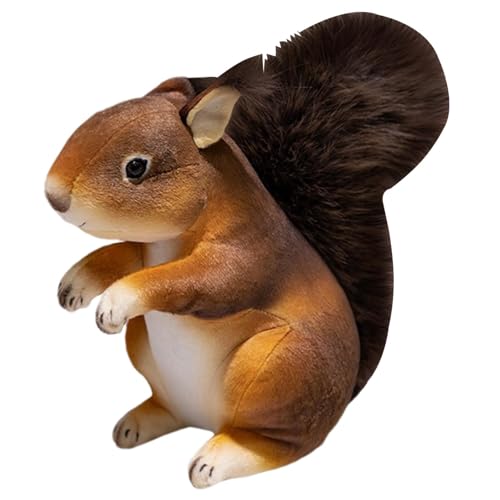 SVCEQZE Gefülltes Eichhörnchen-Plüschtier,Eichhörnchen-Stofftier - 25 cm weiches Eichhörnchen-Plüschtier | Fliegendes Eichhörnchen-Spielzeug, Stofftier-Plüschkissen, Stoffbegleiterspielzeug für von SVCEQZE