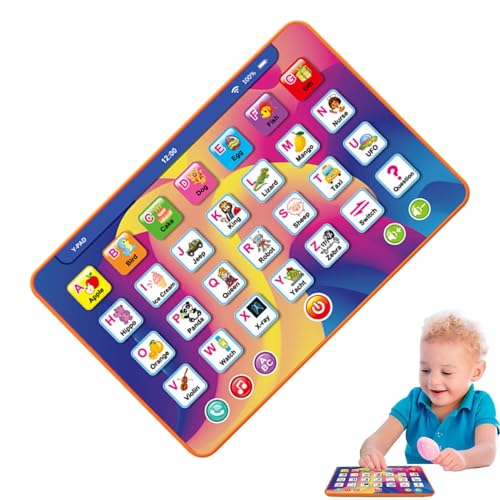 SVCEQZE Lerntablett, Lerntablett - Lustiges 7-Zoll-Lerntablett zum Alphabetlernen,Flexibles Alphabet-Lernaktivitätsset, Tablet-Spielzeug zum Berühren und Lernen als Geburtstagsgeschenk von SVCEQZE