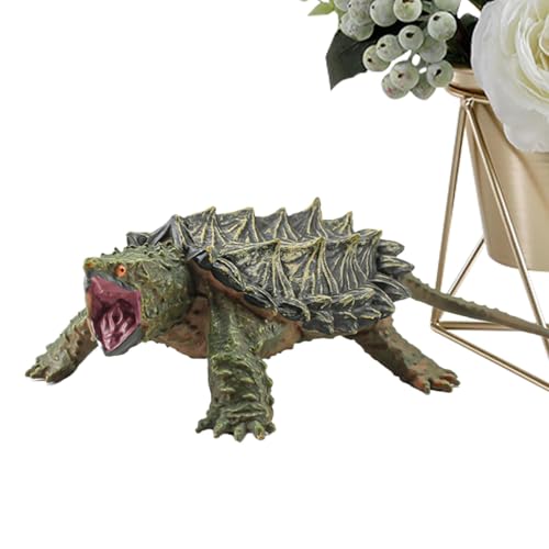 SVCEQZE Schildkrötenfiguren, Schildkrötenstatue - Süßwasserschnappschildkrötenmodell,Home Dekoration, Bildungsspielzeug Reptilien -Tiersammlung für Kinder Erwachsene von SVCEQZE