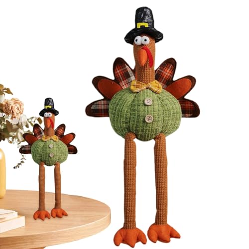 SVCEQZE Thanksgiving-Truthahn-Dekoration – Thanksgiving Kinder Truthahn Plüschtiere 24,8 cm | 24,8 cm Cartoon Heimdekoration Kinder Plüschtiere für Wohnzimmer Schlafzimmer Sofa Auto Innenraum von SVCEQZE