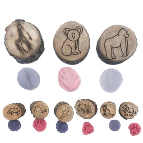 SVCEQZE Tierstempel, 3.5 X 3.5cm Tierspuren Stempel, Holz Tiermarken, Tierische Spaßstempel Kleinkinds Spielzeug, Holz Bastelsets Pädagogisches Spielzeug Für Und Mädchen SVCEQZE Tierstempel, 3.5 X 3.5cm Tierspuren Stempel, Holz Tiermarken, Tierische Spaßstempel Kleinkinds Spielzeug, Holz Bastelsets Pädagogisches Spielzeug Für Und Mädchen von SVCEQZE