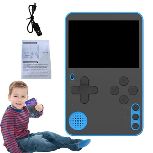 SVCEQZE Tragbare Retro-Spielekonsole, Retro-Handheld-Spielekonsole | Tragbare Retro-Videospielmaschine - USB-Lade-Videospielkonsole für Schule, Geschäftsreise, Auto, Zuhause, Reisen von SVCEQZE