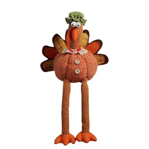 SVCEQZE Türkei Plüsch – Thanksgiving Kinder Truthahn Plüschtier 24,8 cm, 24,9 cm, Cartoon-Heimdekoration, Kinder-Plüschspielzeug für Wohnzimmer, Schlafzimmer, Sofa, Auto-Innenraum von SVCEQZE