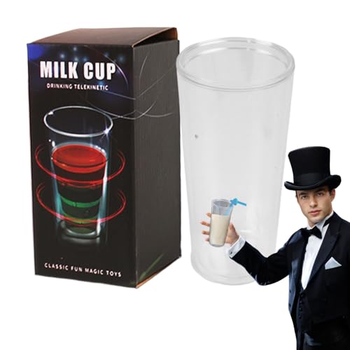 SVCEQZE Verschwindende Milchflasche,Verschwindende Milchtasse, Liquid Clear Prop Cup, Comedy Liquid Trick Cup, attraktive kreative Bühnen- und -Requisiten für Bühnenauftritte und Erwachsene von SVCEQZE