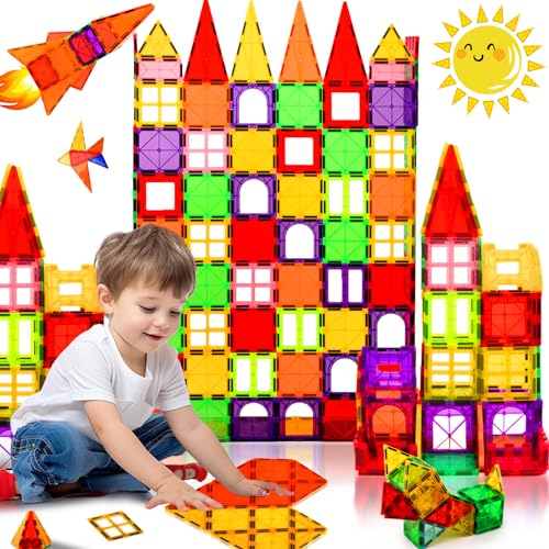 SVYHUOK Magnetische Bausteine Kinder 60 Teile Bauen 3D Magnetspielzeug, Pädagogisches Magnetic Building Blocks, Bunte Kreatives Magnetbausteine, Lernspielzeug Geschenke für Jungen und Mädchen von SVYHUOK