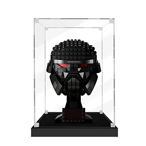 SWDZ Vitrine für Lego Dark Trooper Helm 75343, Acryl-Vitrine, staubdichte Aufbewahrungsvitrine für Lego 75343 (Nicht im Lieferumfang enthalten), Größe: 20 x 20 x 25 cm von SWDZ